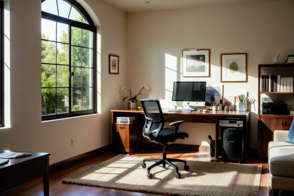 Использование биофильного дизайна для улучшения настроения в домашнем кабинете