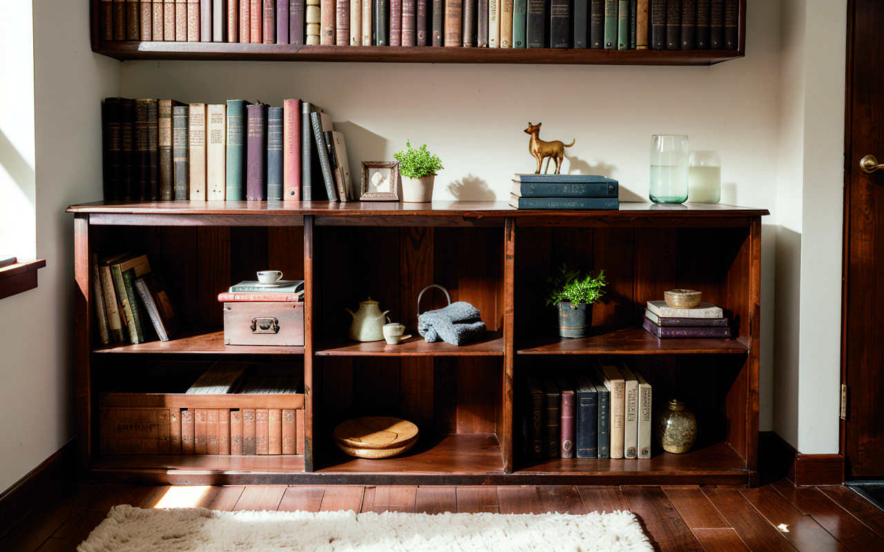 Мебель из переработанных книг: как превратить старые тома в стильные полки и столики