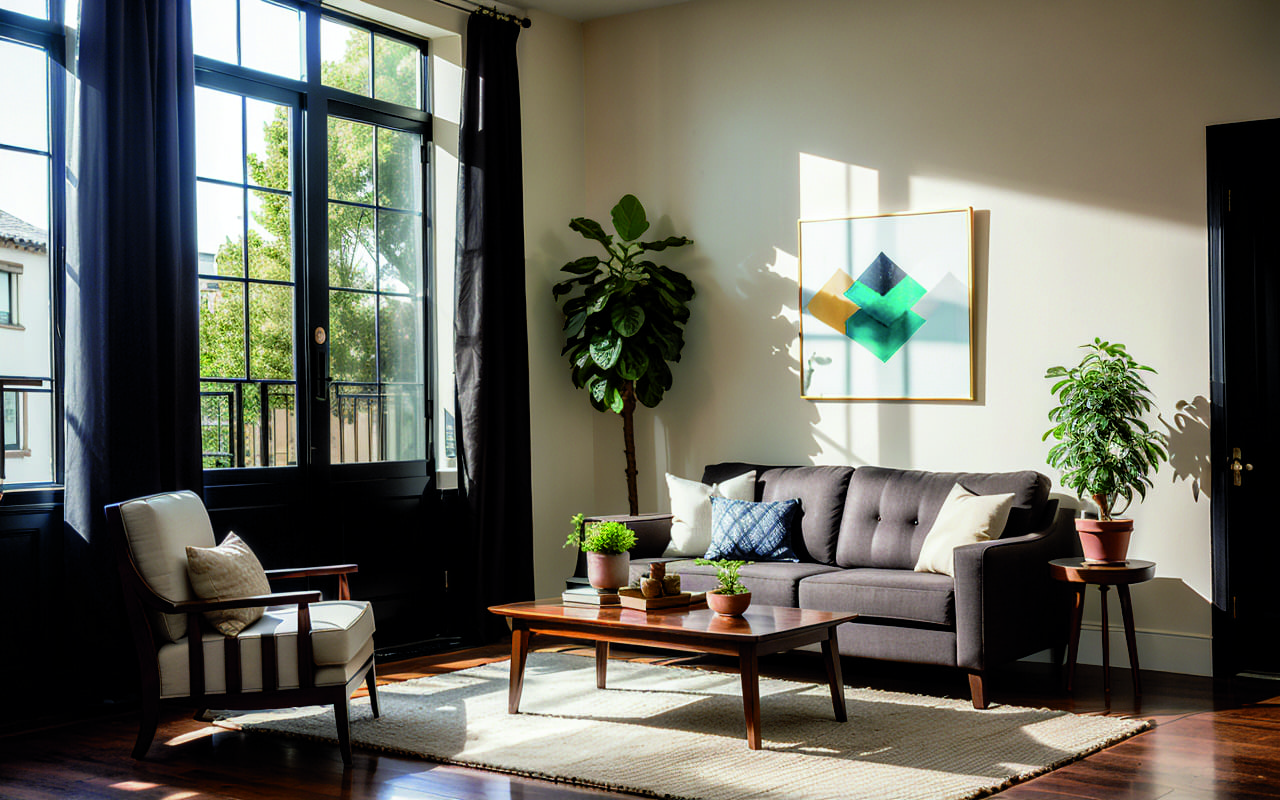 Использование живых растений для зонирования пространства внутри комнат разных функций