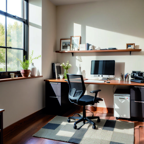 Многофункционная мебель с встроенными зарядками и мини-офисом для маленькой квартиры