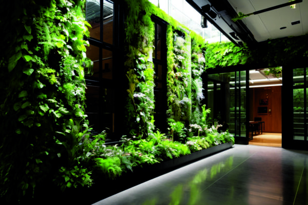 Экологически чистая перепланировка: использование искусственных и живых зелёных стен