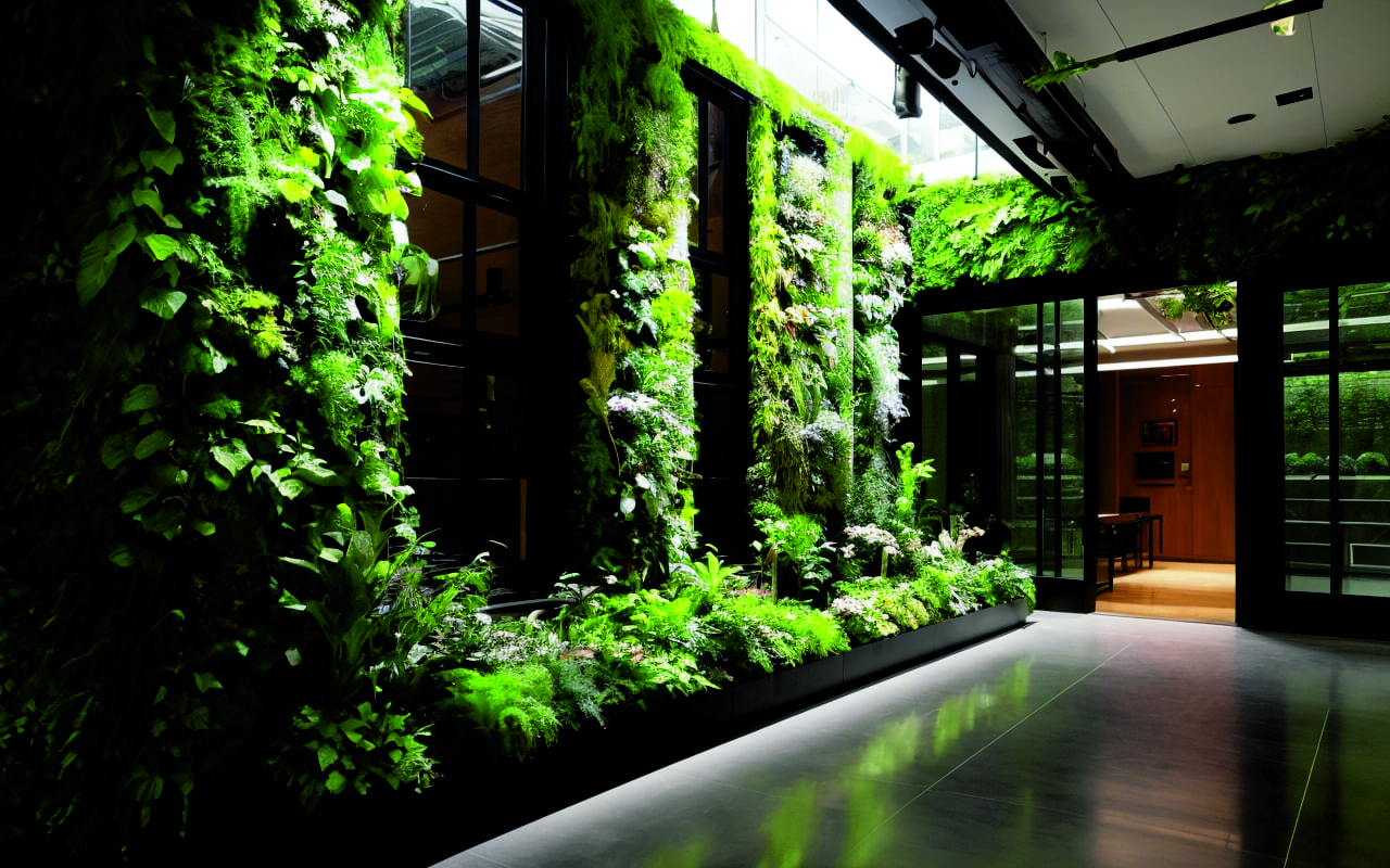 Экологически чистая перепланировка: использование искусственных и живых зелёных стен