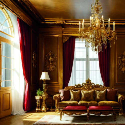 Интерьер в стиле цифрового барокко: виртуальные орнаменты и голографический декор