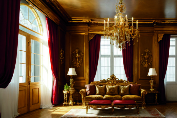 Интерьер в стиле цифрового барокко: виртуальные орнаменты и голографический декор