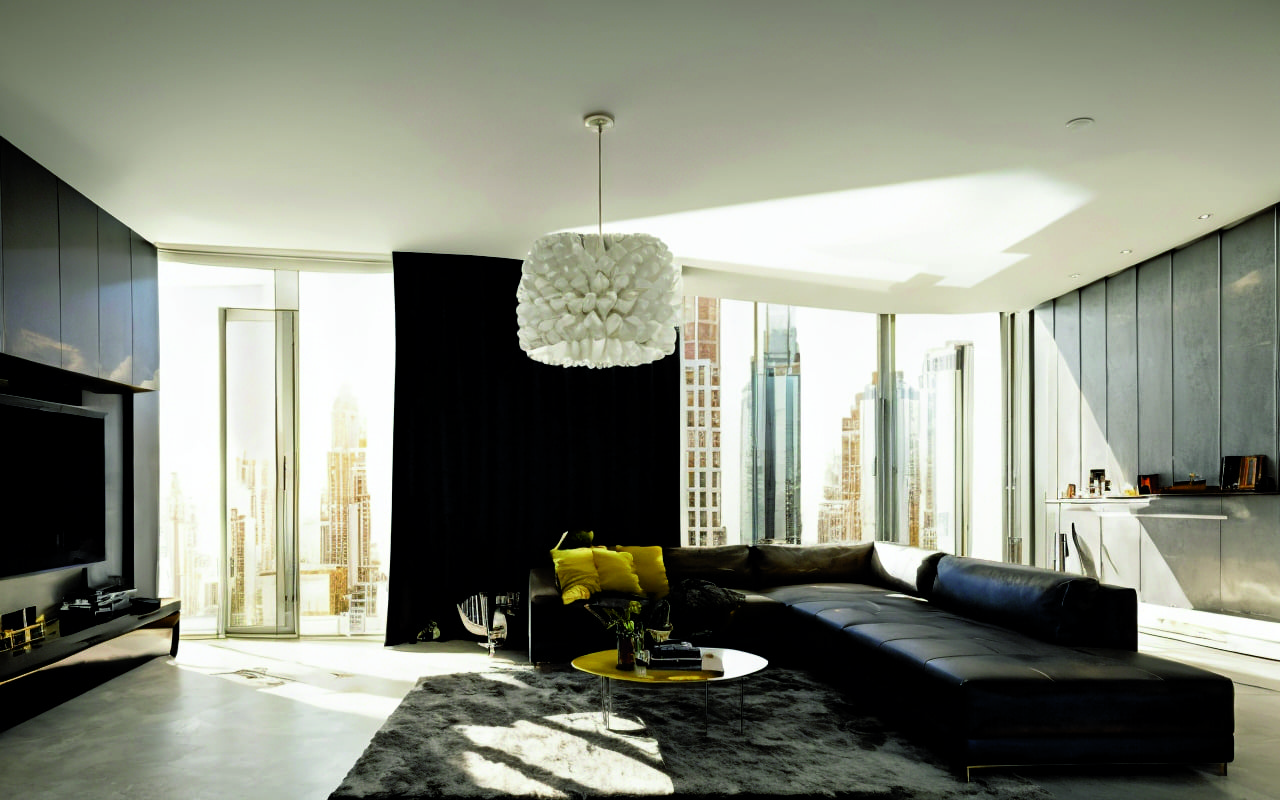 Цветовые градиенты на потолке: как визуально увеличить высоту комнаты