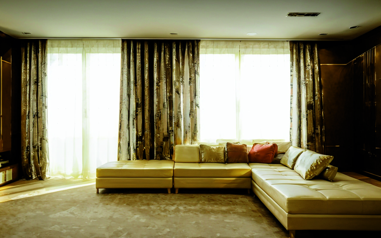 Шторы с подсветкой из переработанных оптических волокон для уютного мерцания