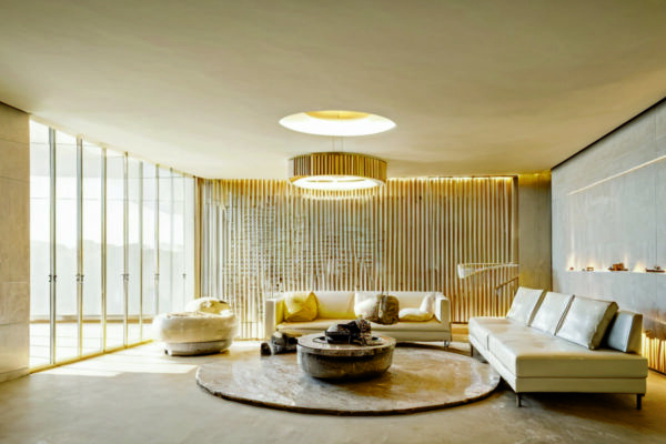 Световые узоры на потолке, меняющиеся в ритме сердцебиения человека