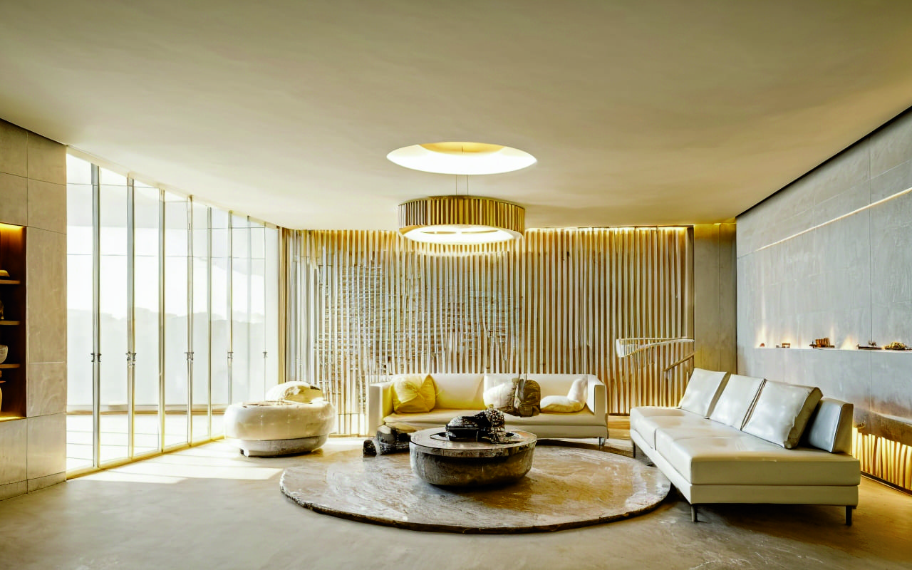 Световые узоры на потолке, меняющиеся в ритме сердцебиения человека