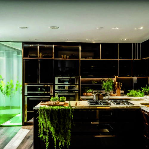 Интерьер для кухни: использование зелени и натуральных материалов для уюта и свежести