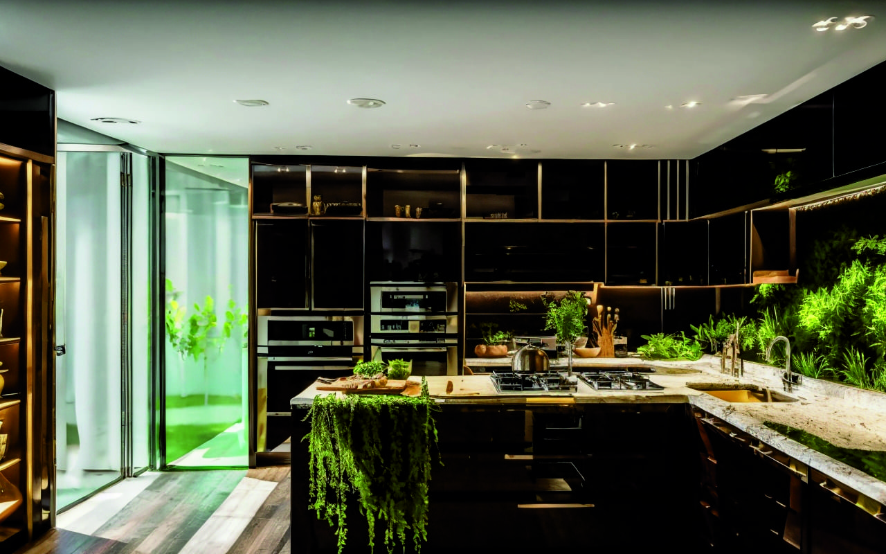 Интерьер для кухни: использование зелени и натуральных материалов для уюта и свежести