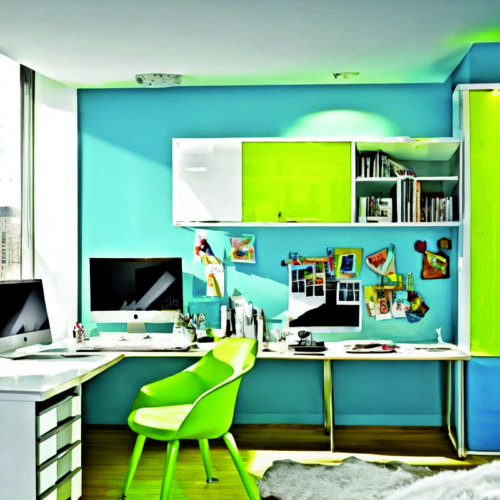 Цвета, стимулирующие продуктивность и креативность в домашних рабочих пространствах