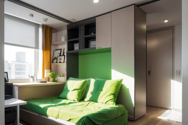 Использование многофункциональной мебели с встроенными зарядками для небольших квартир