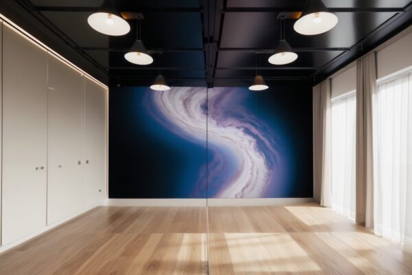 Цветовые акценты в виде оптических иллюзий для визуального расширения пространства