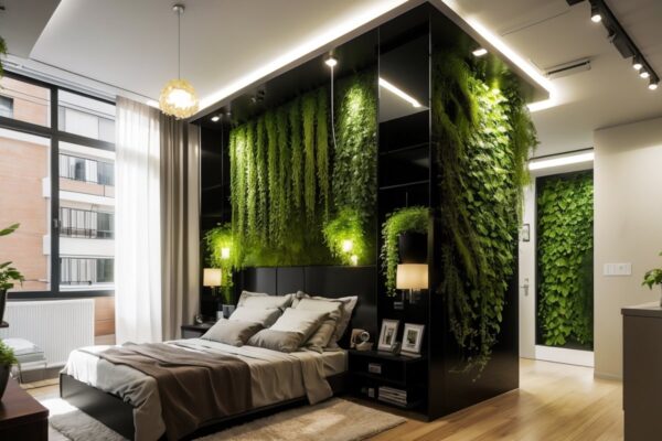 Использование вертикальных садов для хранения и декора в малых квартирах