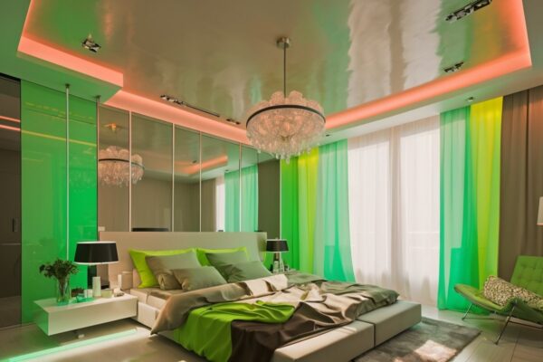 Цветовые акценты в интерьере: использование неоновых оттенков для современного микса стилей