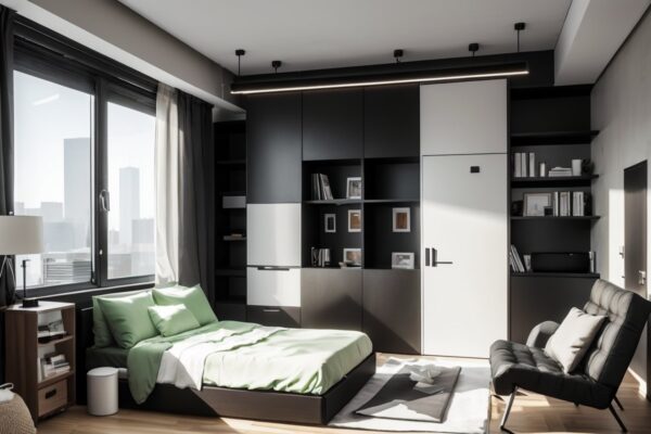 Многофункциональная мебель для микроквартир с трансформацией в стиле оригами