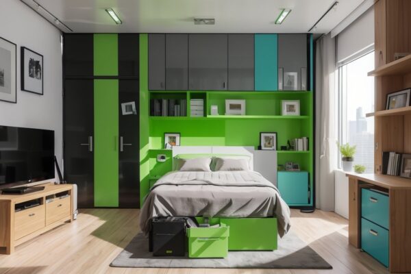 Интегрированные многофункциональные модули для хранения и работы в одном пространстве