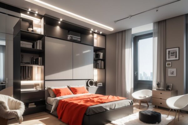 Многофункциональная мебель с скрытыми хранениями для компактных квартир
