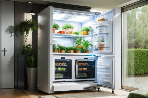 Мебель с биохолодильниками для хранения растений в интерьере