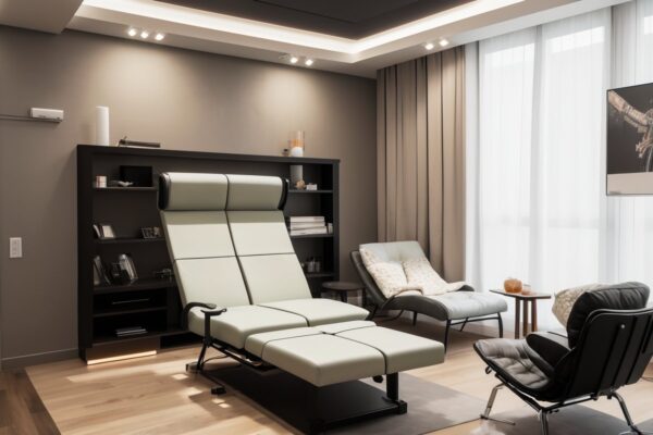 Мебель с интегрированными биохакерскими модулями: стулья с подогревом акупунктурных точек и столы-ионизаторы