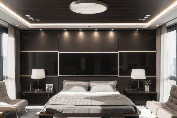 Интерактивная мебель с встроенными технологическими панелями для умной планировки пространства