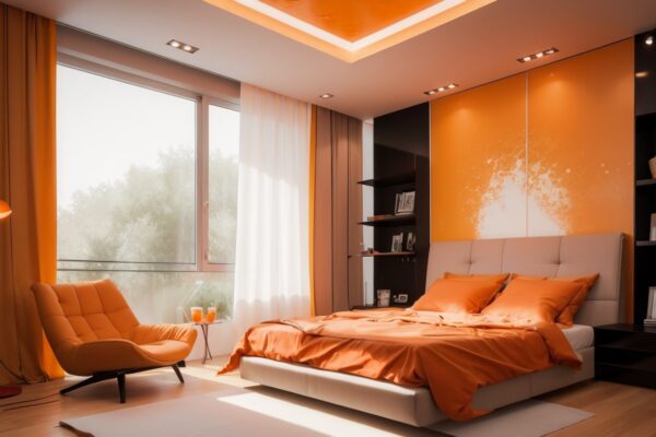 Эксперимент с оранжевыми акцентами для создания энергетического настроения в минимализме