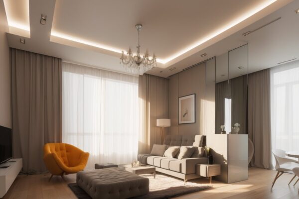 Цветовые градиенты в интерьере: как создают эффект движения и глубины