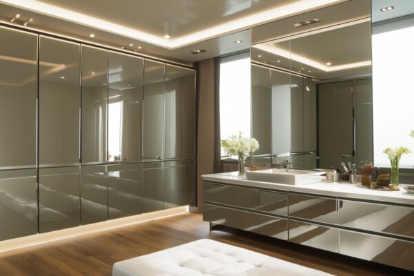 Используйте зеркальные шкафы для расширения визуального пространства и увеличения светлоты