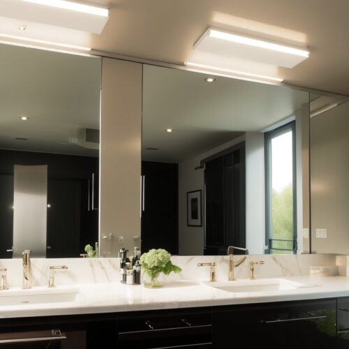 Используйте зеркальные шкафы для расширения пространства и визуальной иллюзии глубины