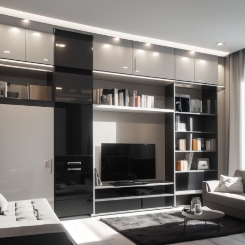 Использование многофункциональной мебели с встроенными системами хранения для малых квартир