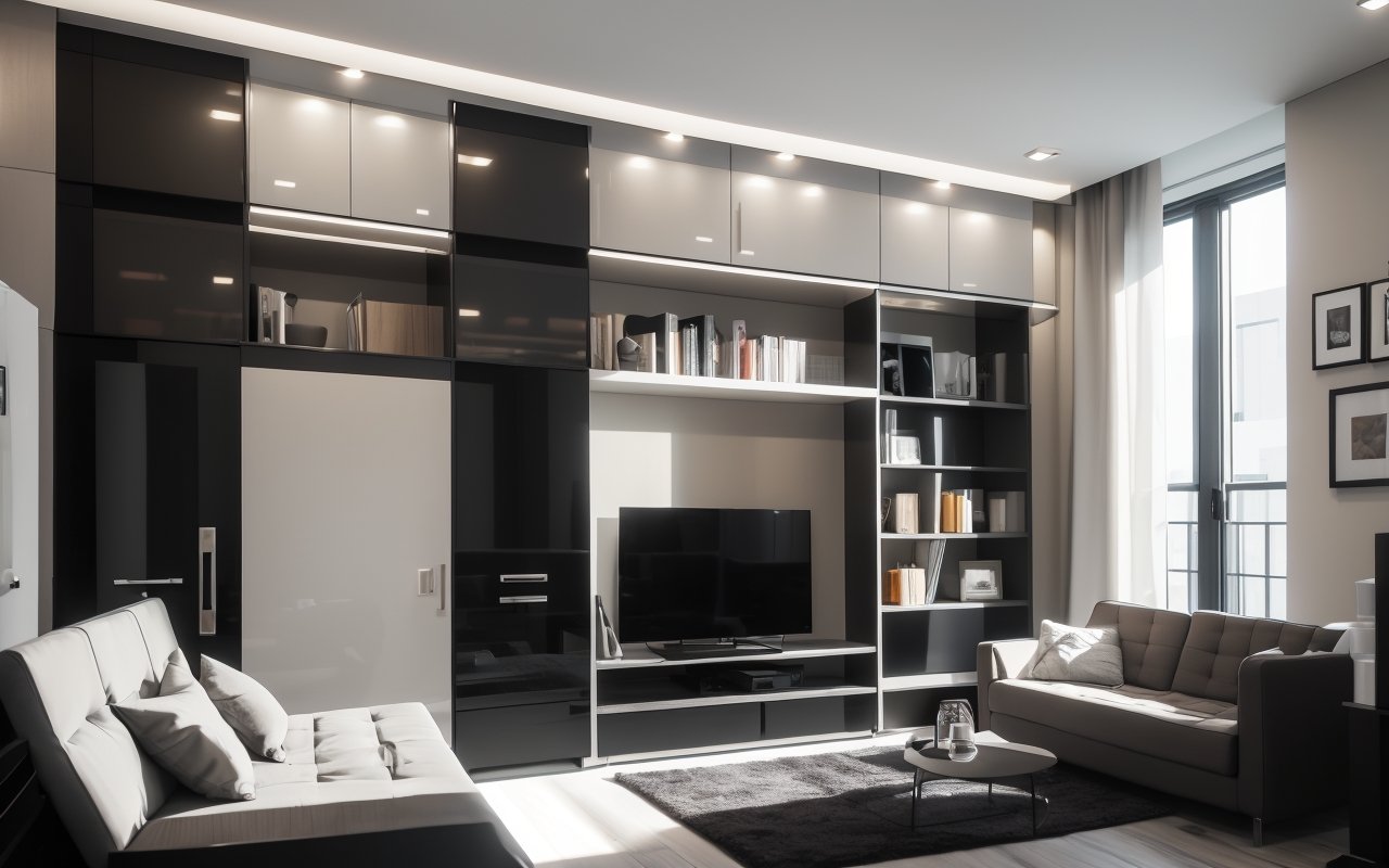 Использование многофункциональной мебели с встроенными системами хранения для малых квартир