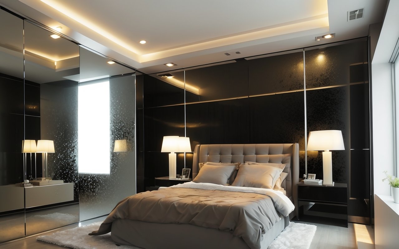 Зеркальные обои с эффектом бесконечного пространства для малогабаритных помещений