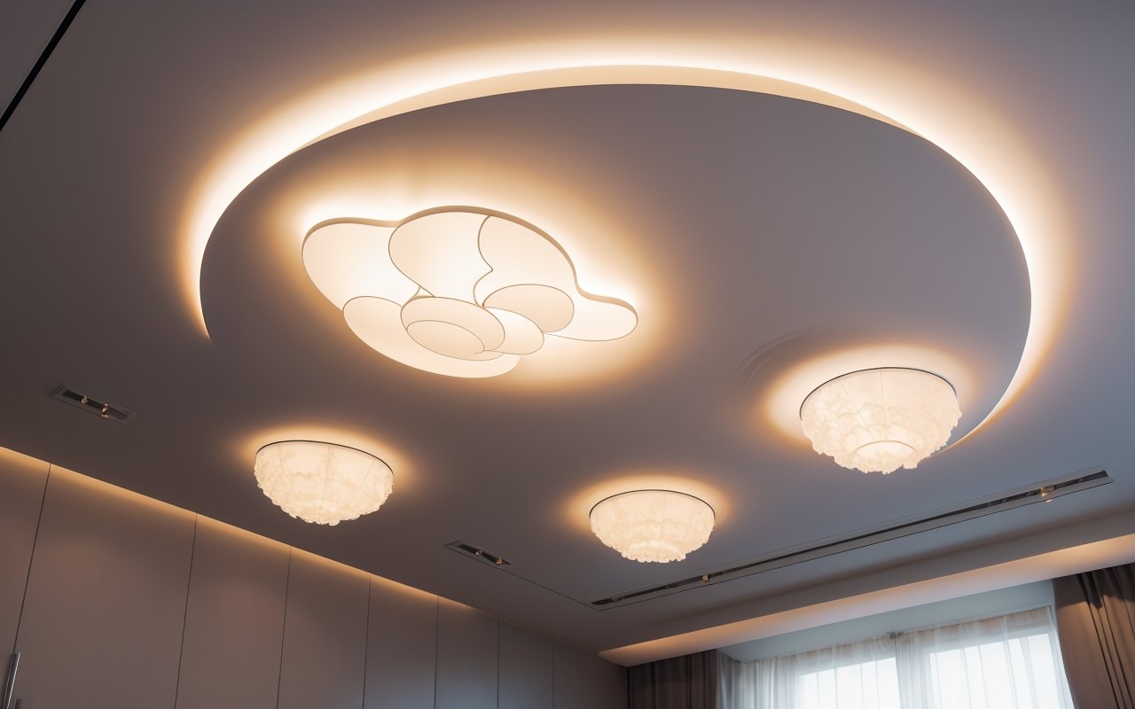 Световые узоры для потолка, имитирующие движение облаков в реальном времени