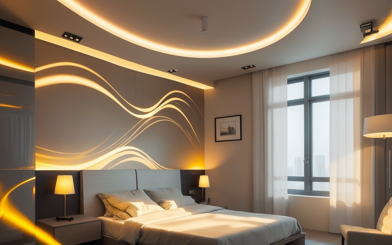 Световые волны в интерьере: как создать эффект ряби на стенах с помощью LED-проекторов