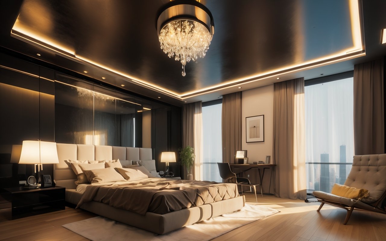 Световые узоры в интерьере с помощью проекторов и искусственного интеллекта