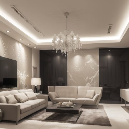 Декоративная штукатурка с эффектом магнитного поля для динамичного интерьера