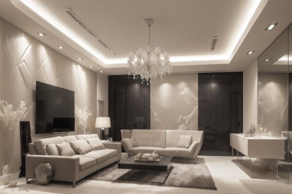 Декоративная штукатурка с эффектом магнитного поля для динамичного интерьера