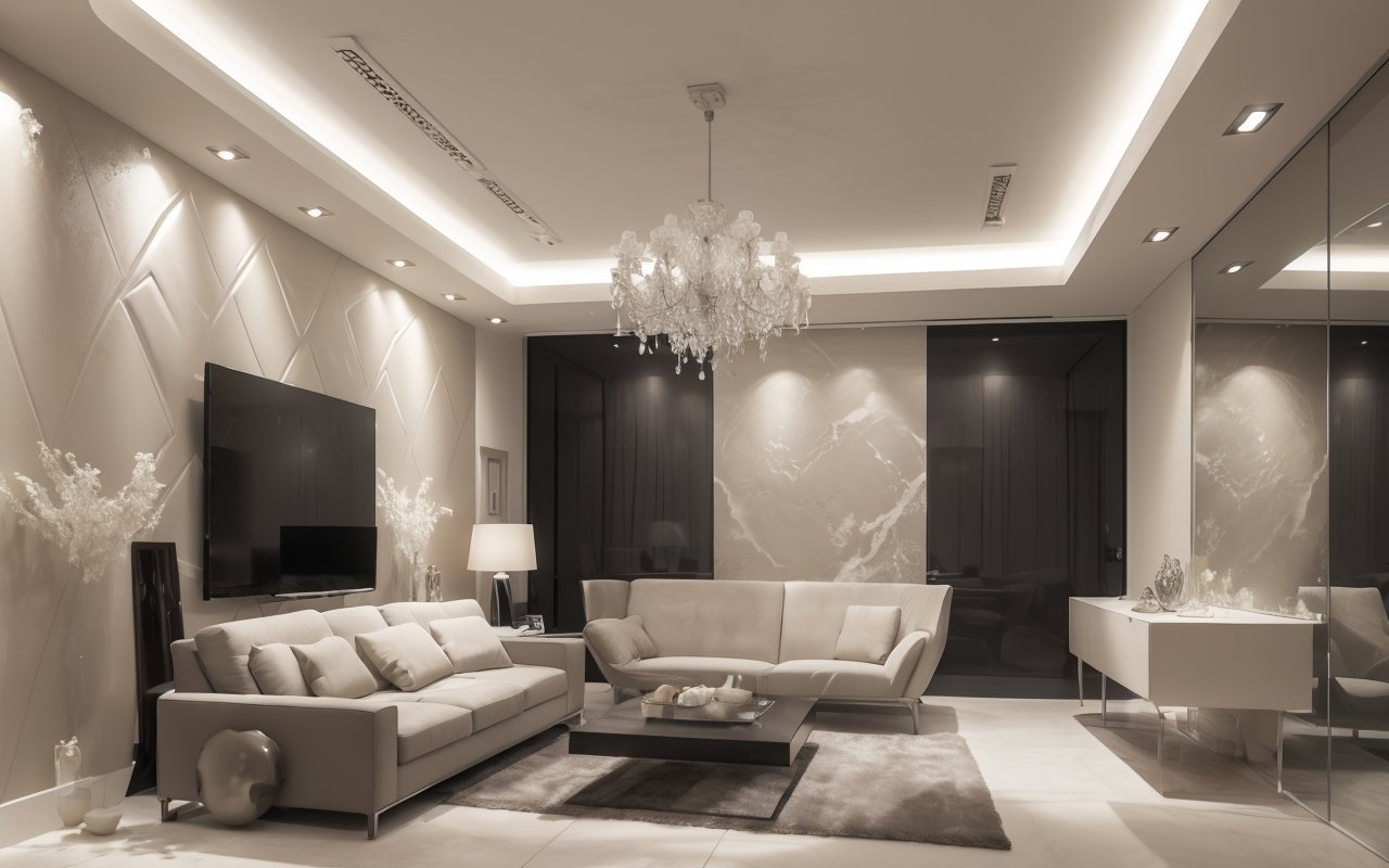 Декоративная штукатурка с эффектом магнитного поля для динамичного интерьера