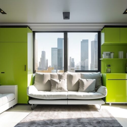 Трансформируемая мебель для микро-квартир с элементами умного дома и экодизайна