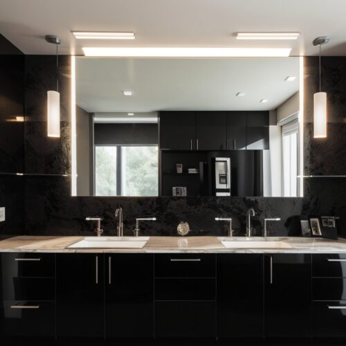 Умные зеркала с встроенными шкафами для хранения и освещения