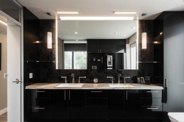 Умные зеркала с встроенными шкафами для хранения и освещения