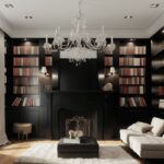 Встроенные полки в дверных проемах для хранения книг или декора