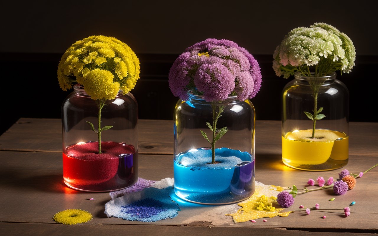 Использование эпоксидной смолы с сухоцветами для создания светящихся в темноте аксессуаров